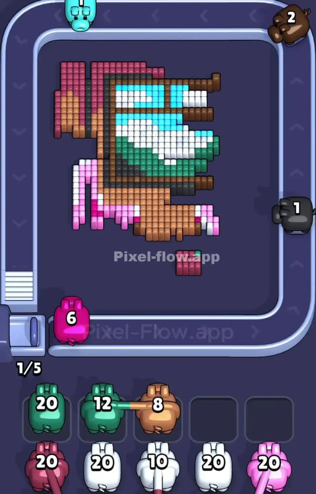 Pixel Flow Level 988 Solution 2