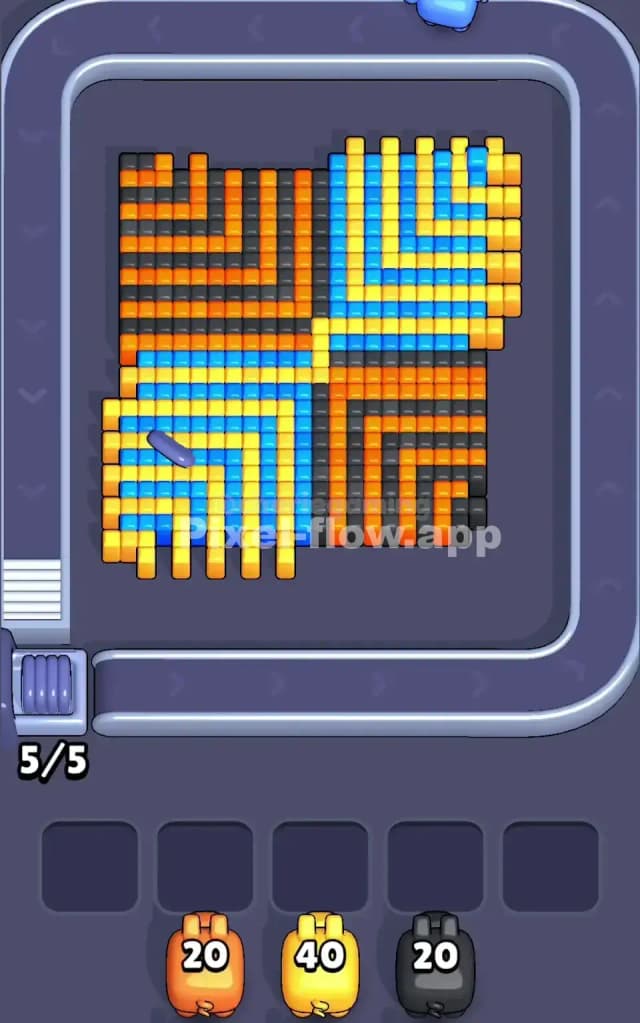 Pixel Flow Level 21 Solution 1
