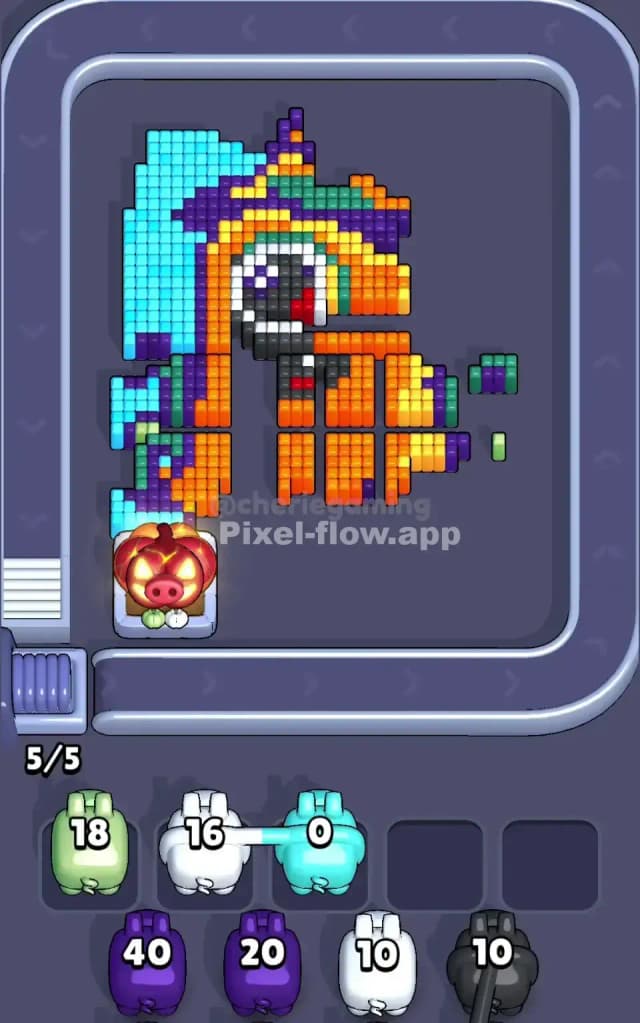 Pixel Flow Level 745 Solution 2