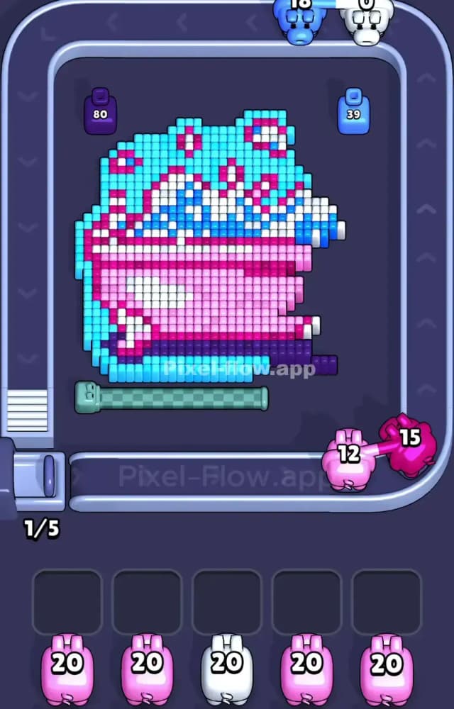 Pixel Flow Level 968 Solution 1