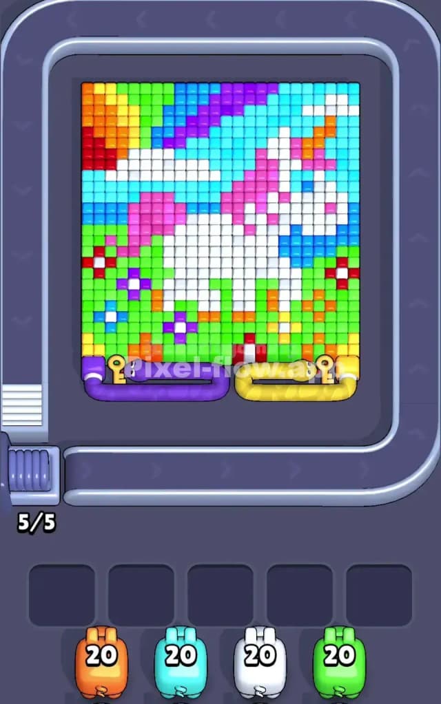 Pixel Flow Level 136 Gameplay