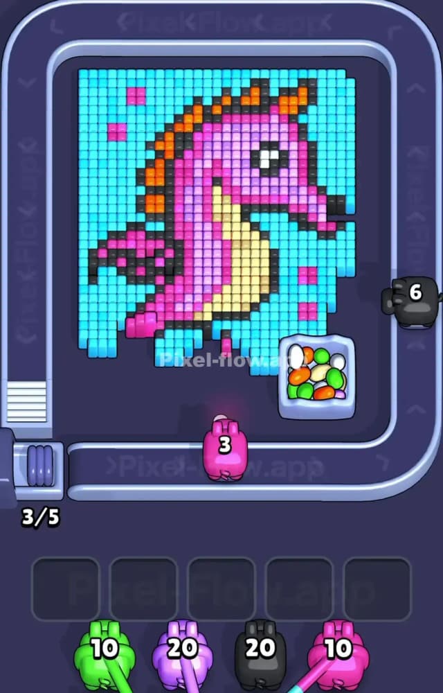 Pixel Flow Level 1332 Solution 1