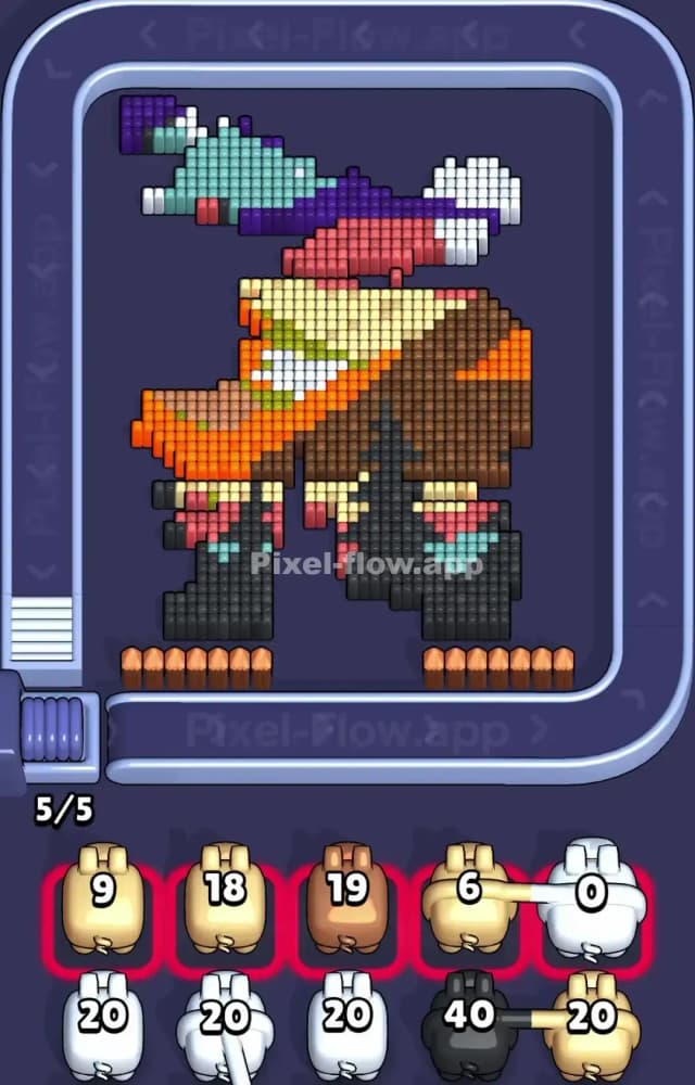 Pixel Flow Level 1165 Solution 2