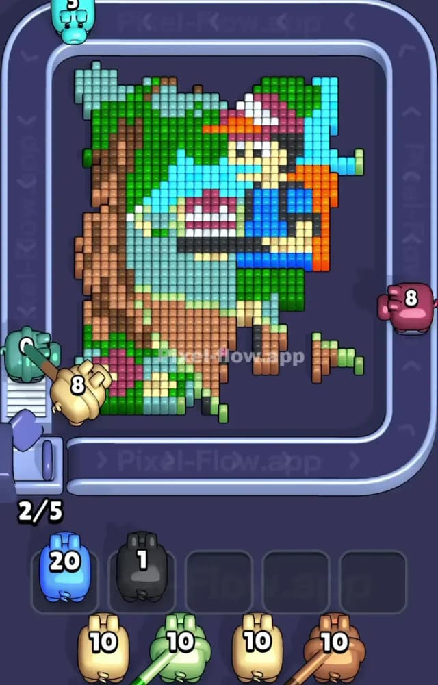 Pixel Flow Level 1499 Solution 1