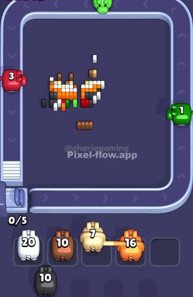 Pixel Flow Level 1879 Solution 3