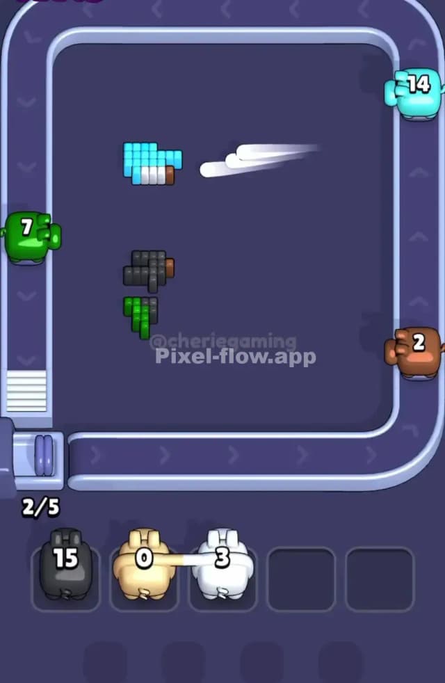 Pixel Flow Level 1667 Solution 3