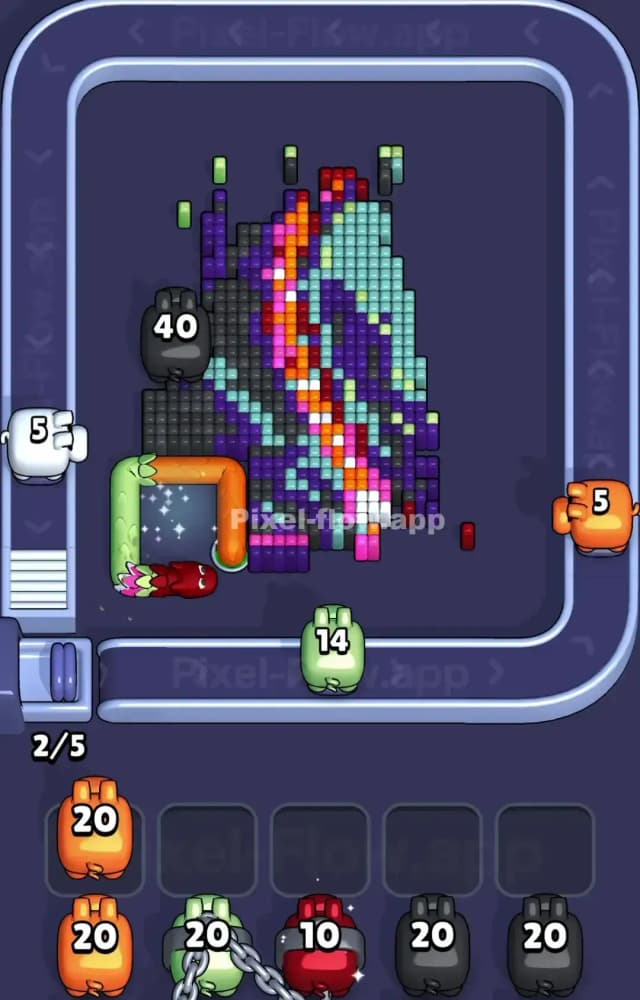 Pixel Flow Level 1104 Solution 2
