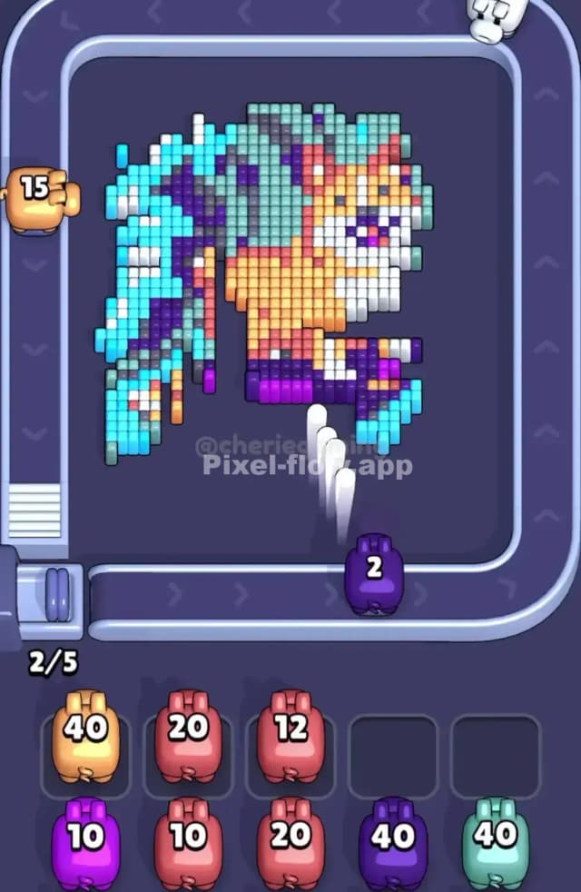 Pixel Flow Level 1863 Solution 2