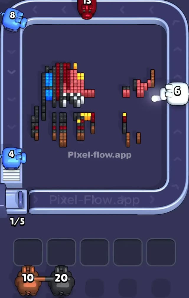 Pixel Flow Level 864 Solution 3