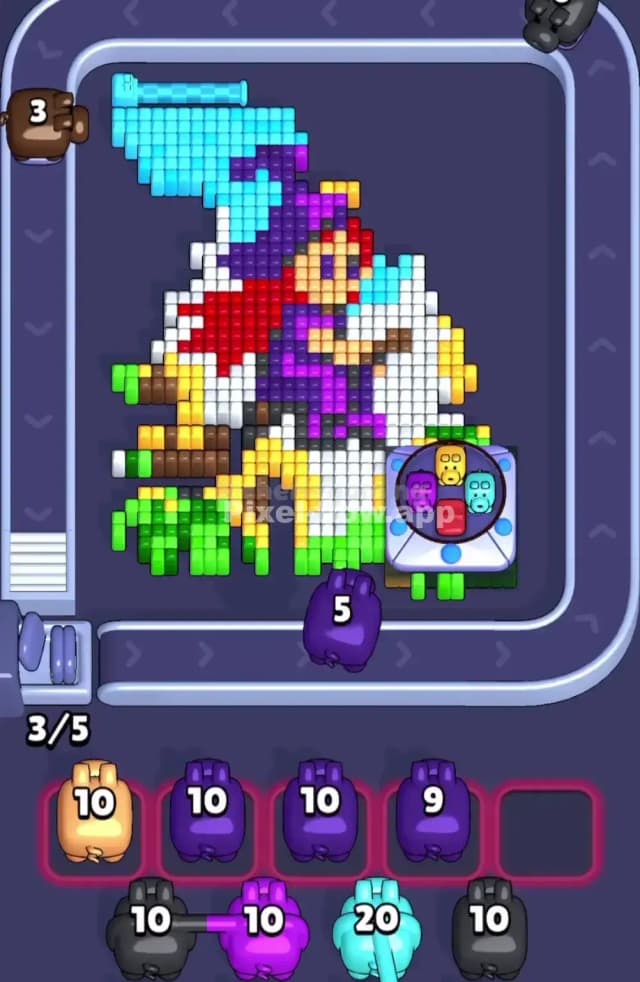 Pixel Flow Level 1895 Solution 1