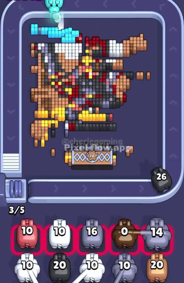 Pixel Flow Level 1880 Solution 2