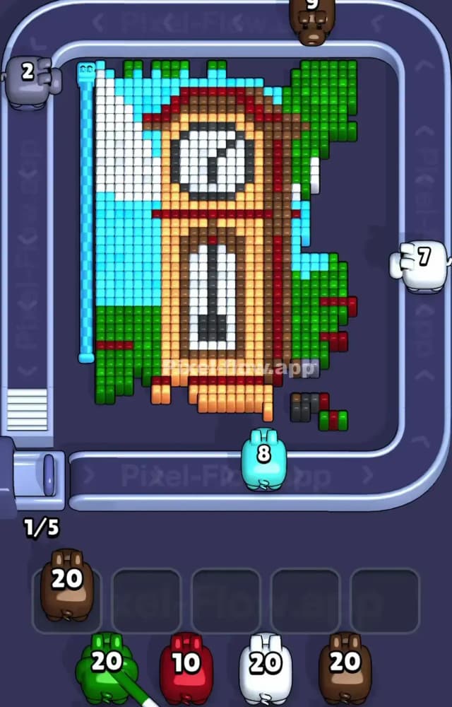Pixel Flow Level 1538 Solution 1