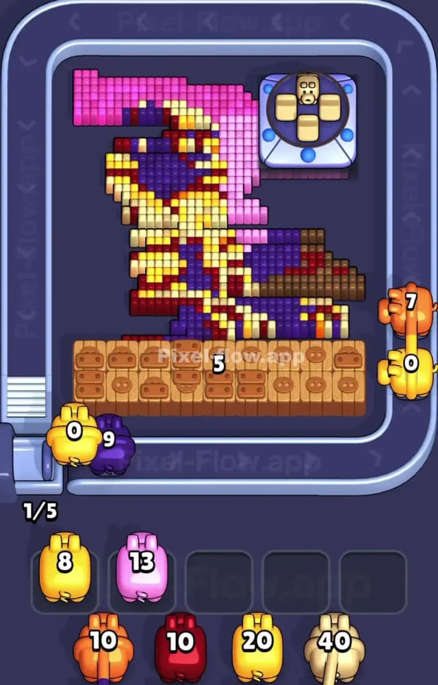 Pixel Flow Level 1467 Solution 1