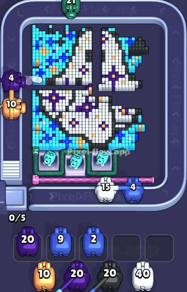 Pixel Flow Level 1195 Solution 2