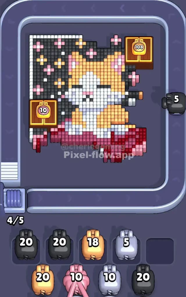 Pixel Flow Level 718 Solution 1