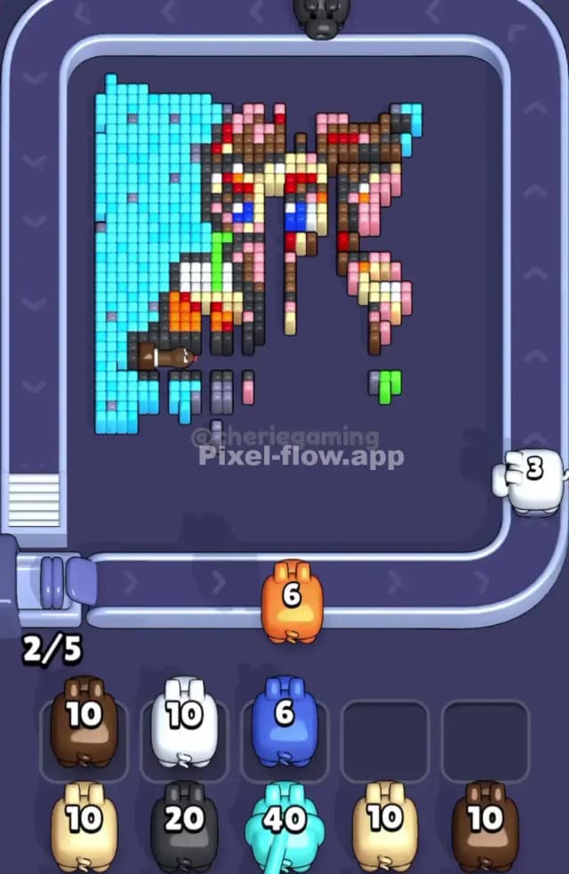 Pixel Flow Level 1843 Solution 2