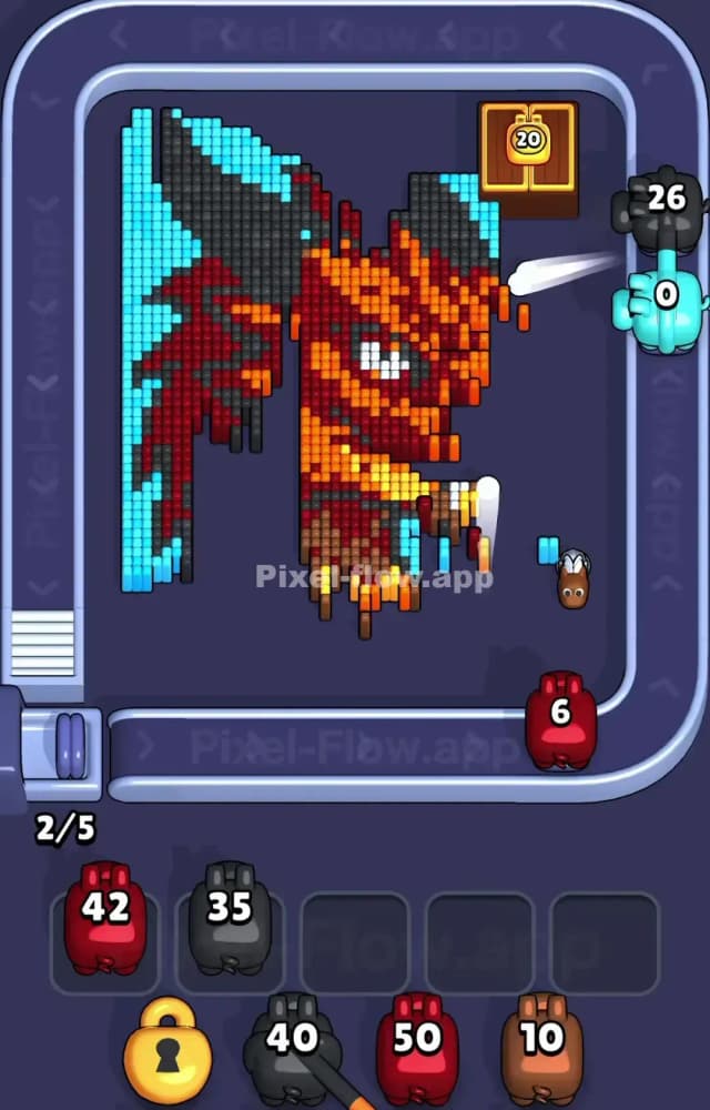 Pixel Flow Level 1198 Solution 2