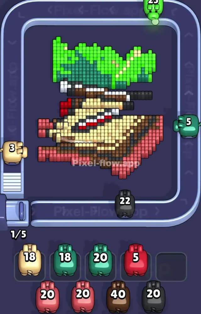 Pixel Flow Level 1142 Solution 2