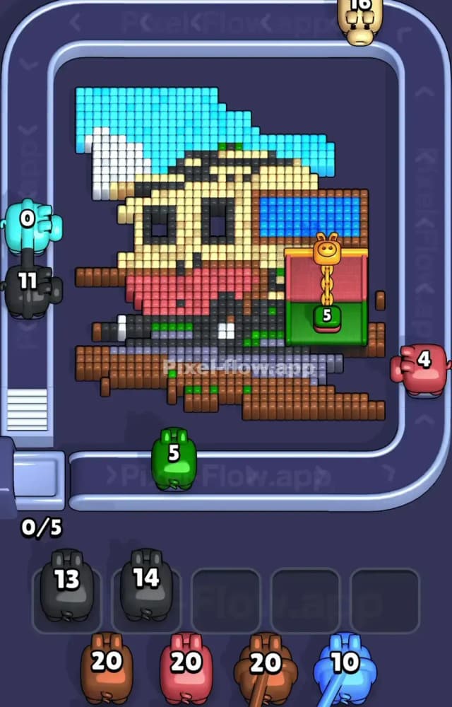 Pixel Flow Level 1494 Solution 1