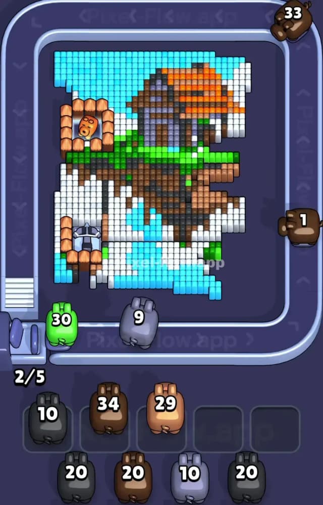 Pixel Flow Level 1566 Solution 1