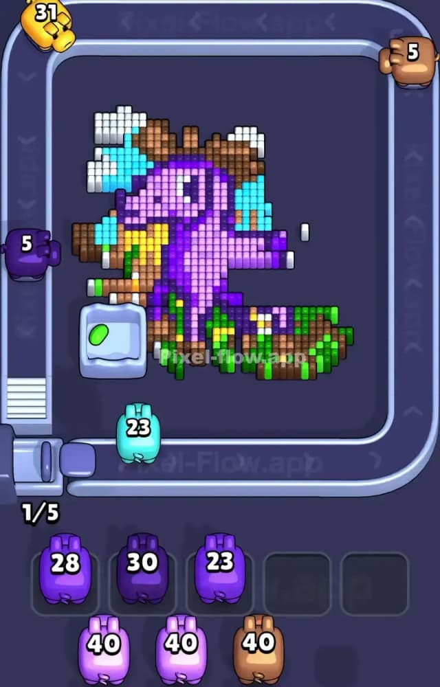 Pixel Flow Level 1522 Solution 2