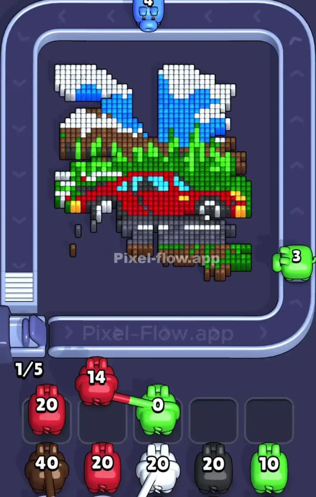 Pixel Flow Level 833 Solution 1