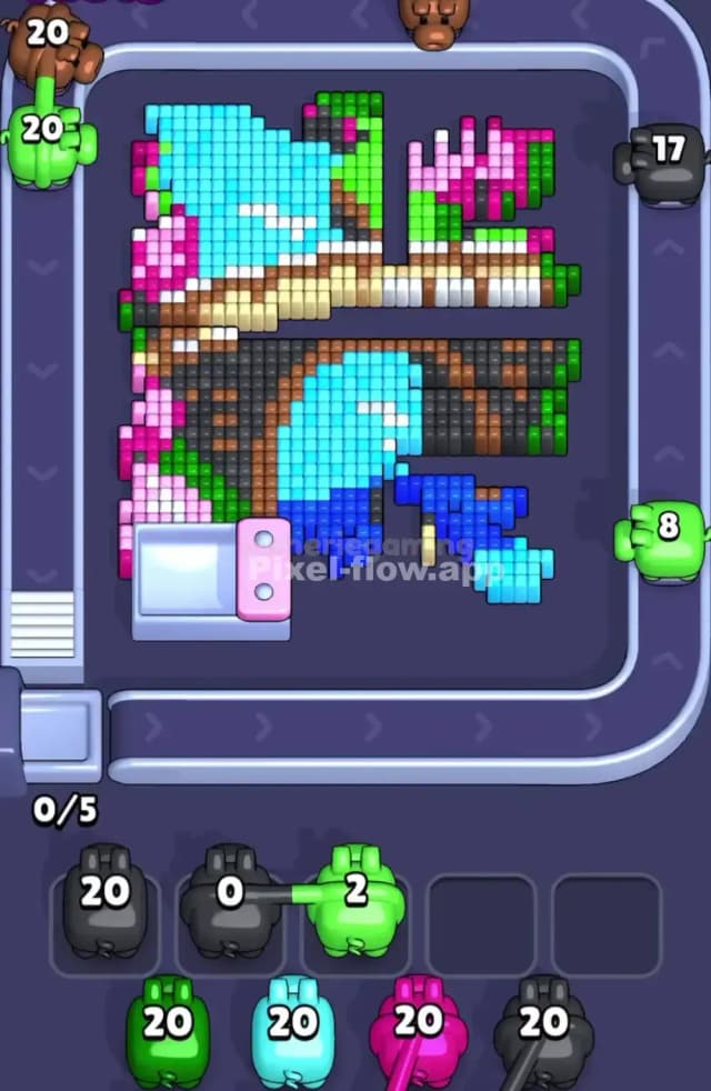 Pixel Flow Level 1667 Solution 2