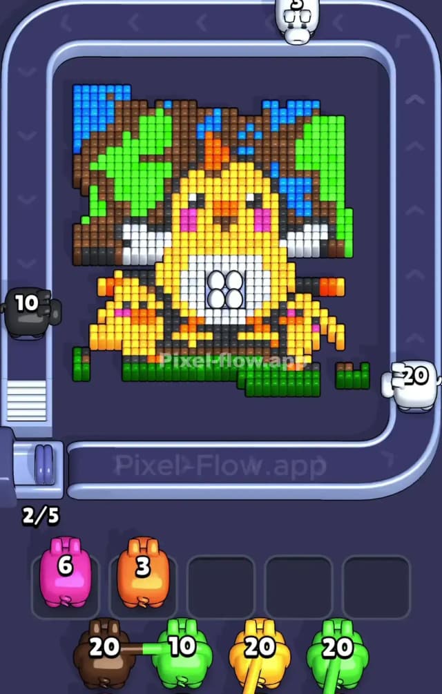 Pixel Flow Level 854 Solution 1
