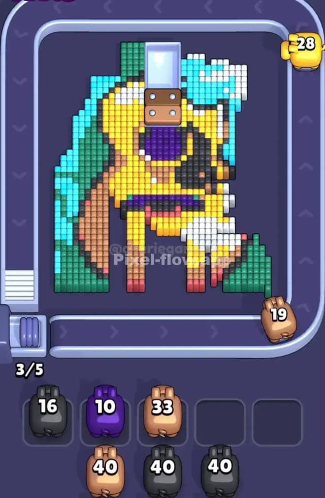 Pixel Flow Level 1628 Solution 1