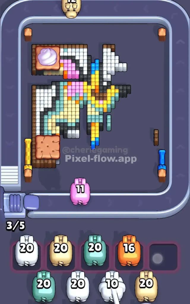 Pixel Flow Level 707 Solution 2