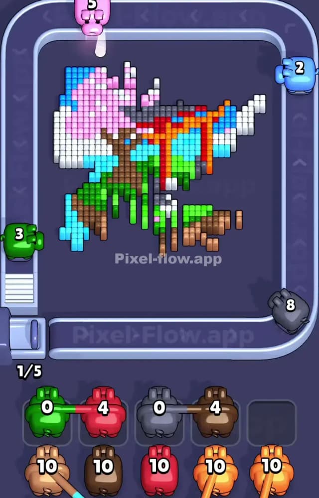 Pixel Flow Level 1076 Solution 2