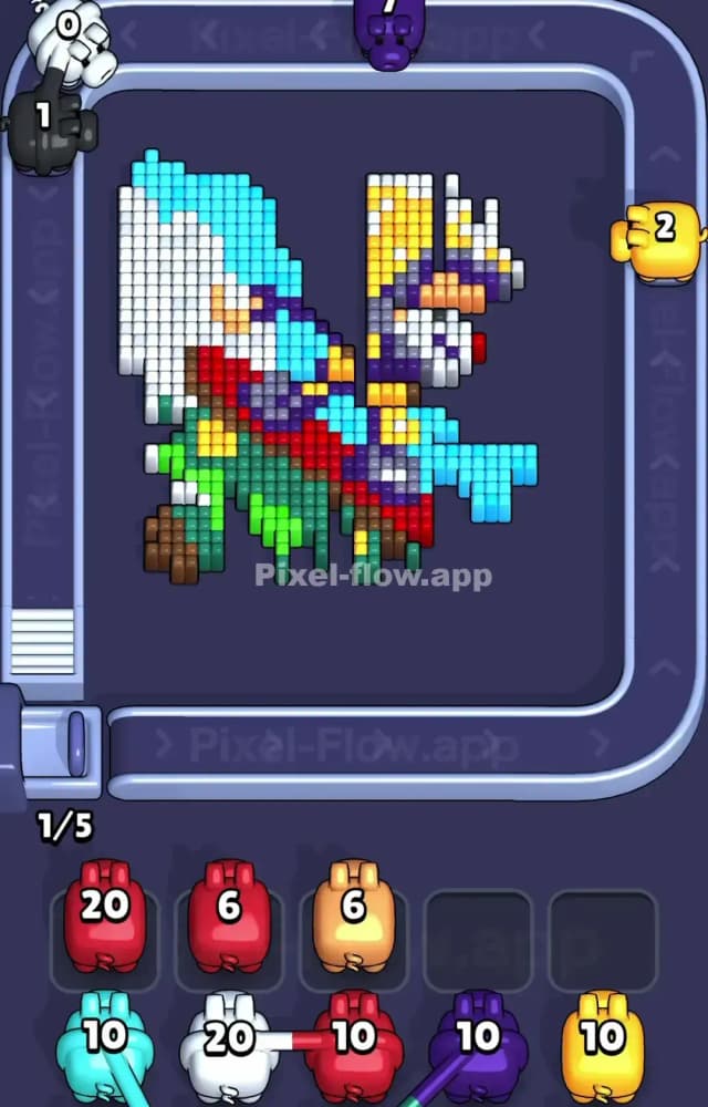 Pixel Flow Level 1407 Solution 2