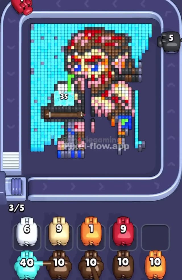 Pixel Flow Level 1843 Solution 1