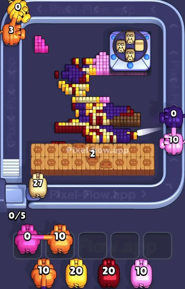 Pixel Flow Level 1467 Solution 2