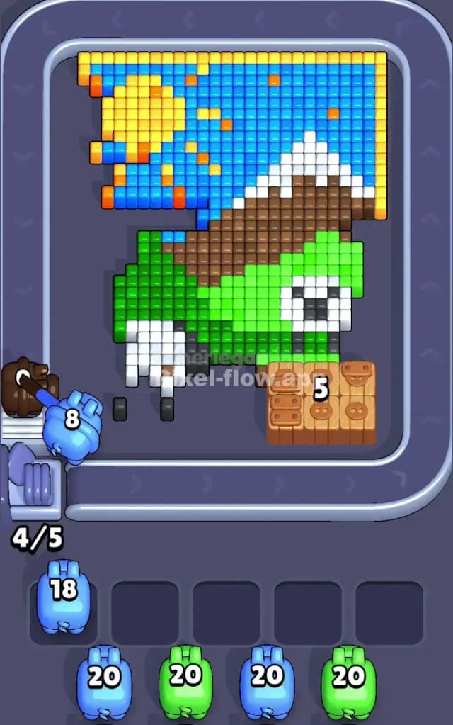 Pixel Flow Level 387 Solution 1