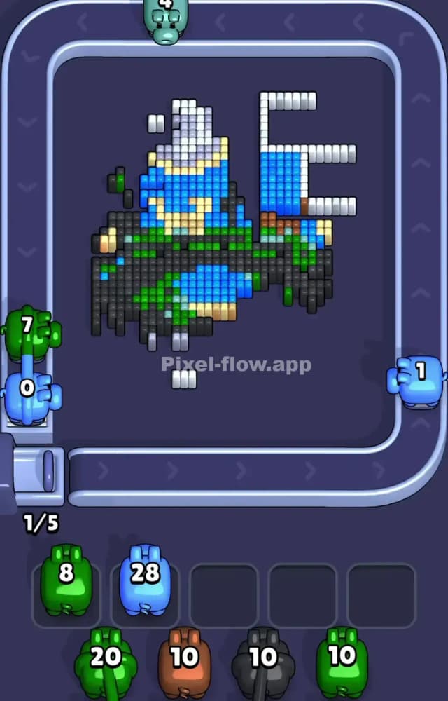 Pixel Flow Level 1444 Solution 2