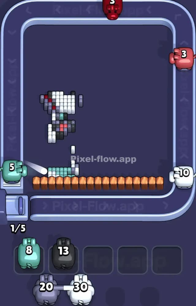 Pixel Flow Level 1555 Solution 3