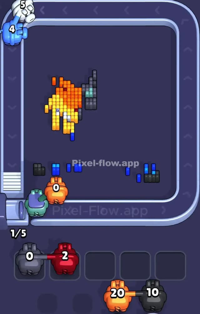 Pixel Flow Level 843 Solution 3