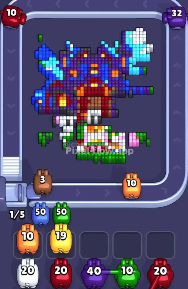 Pixel Flow Level 1829 Solution 2
