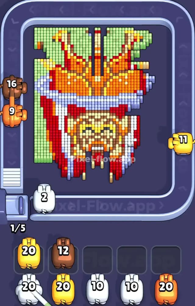 Pixel Flow Level 1020 Solution 1