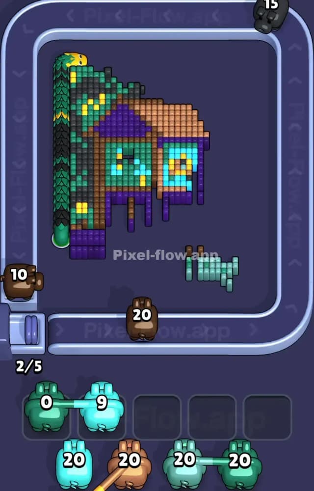 Pixel Flow Level 1488 Solution 2