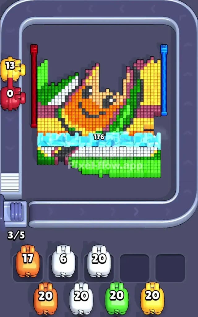 Pixel Flow Level 691 Solution 1