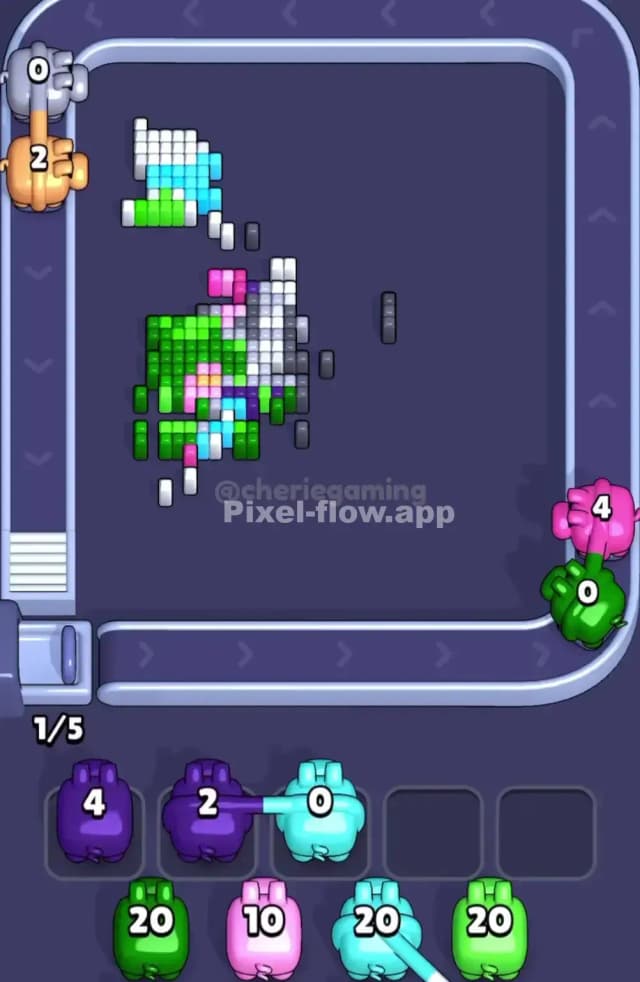 Pixel Flow Level 1834 Solution 3