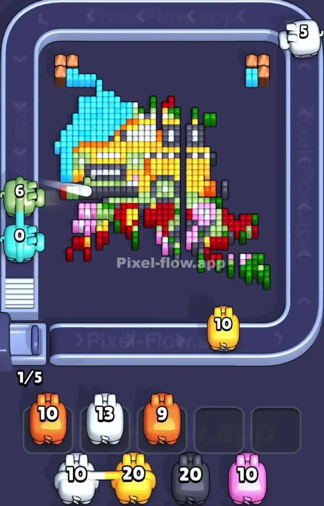 Pixel Flow Level 1486 Solution 2