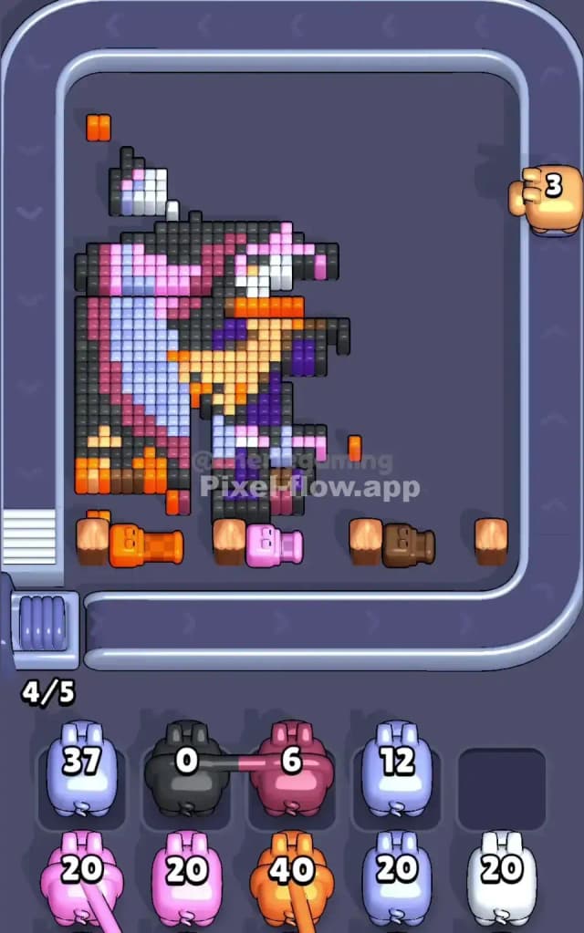 Pixel Flow Level 455 Solution 2