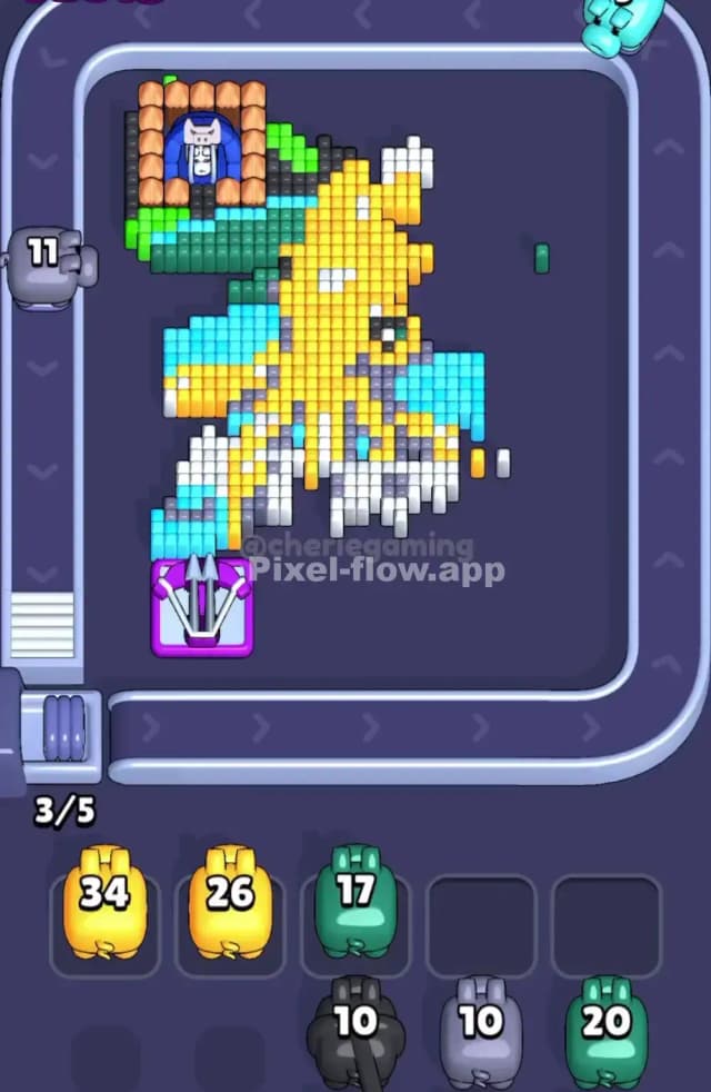 Pixel Flow Level 1886 Solution 2