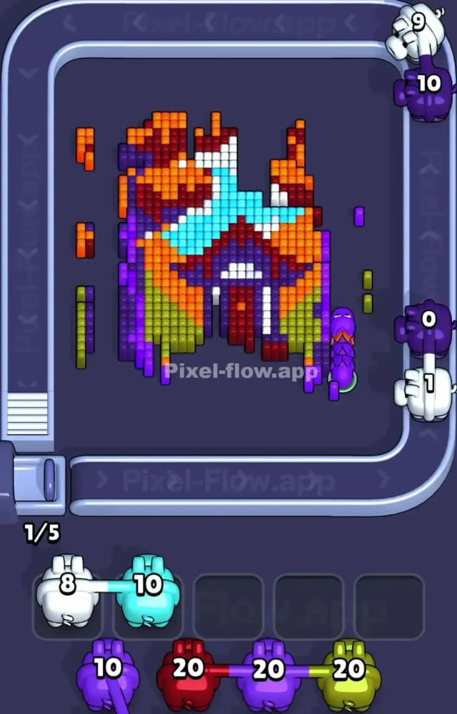 Pixel Flow Level 1420 Solution 2