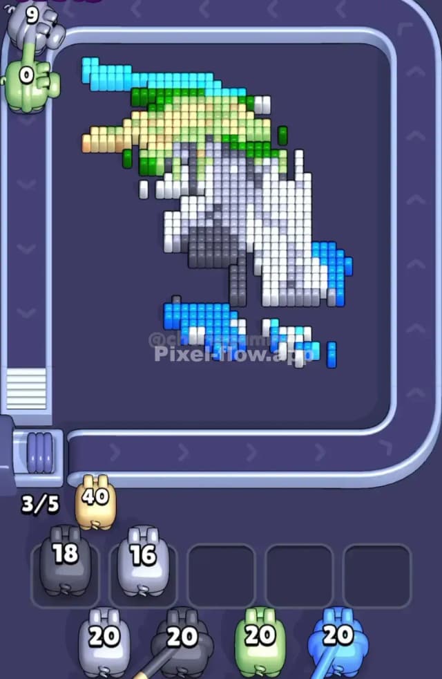 Pixel Flow Level 1668 Solution 2