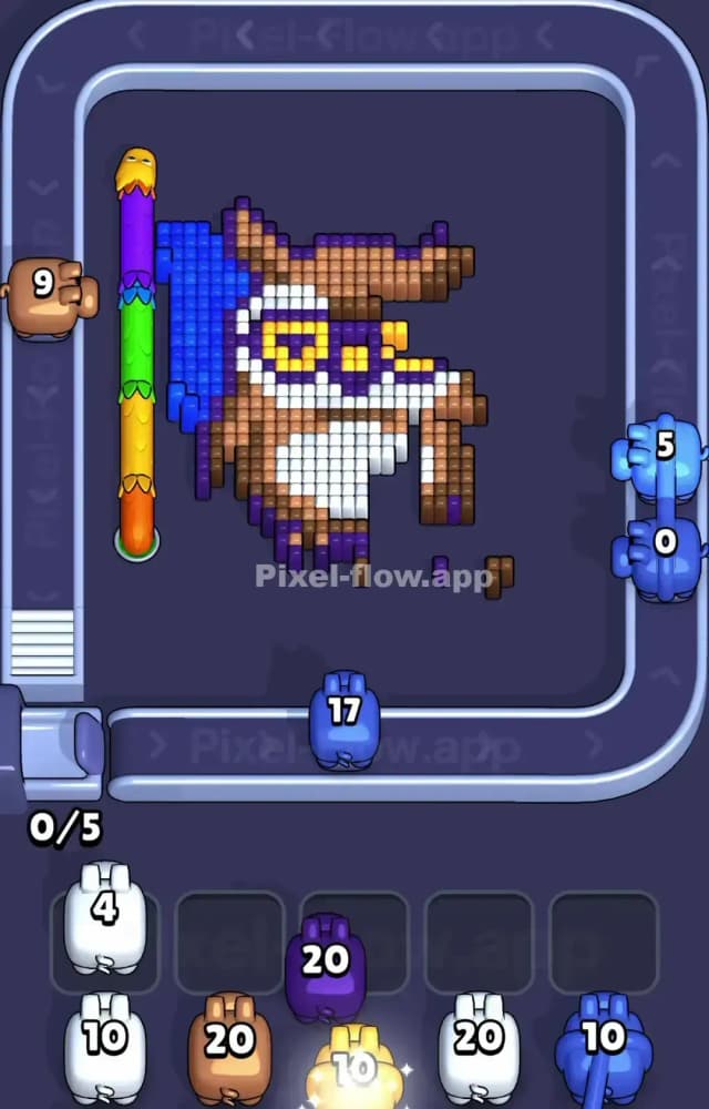 Pixel Flow Level 1186 Solution 2