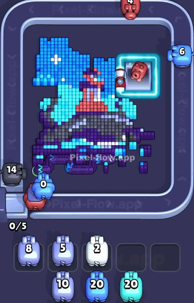 Pixel Flow Level 1544 Solution 1